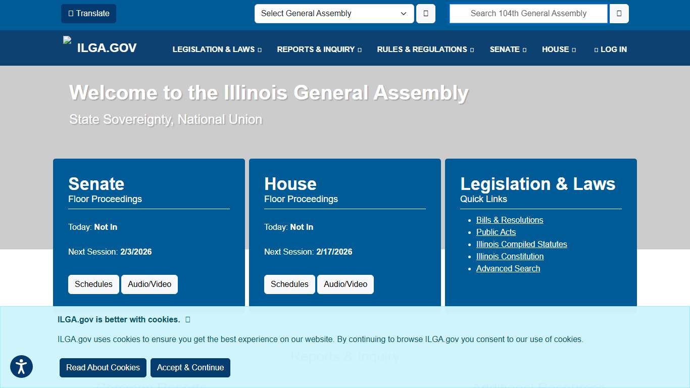 Illinois General Assembly - Home Page