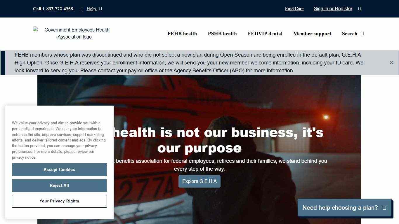 Federal Employees Health Benefits Plans GEHA