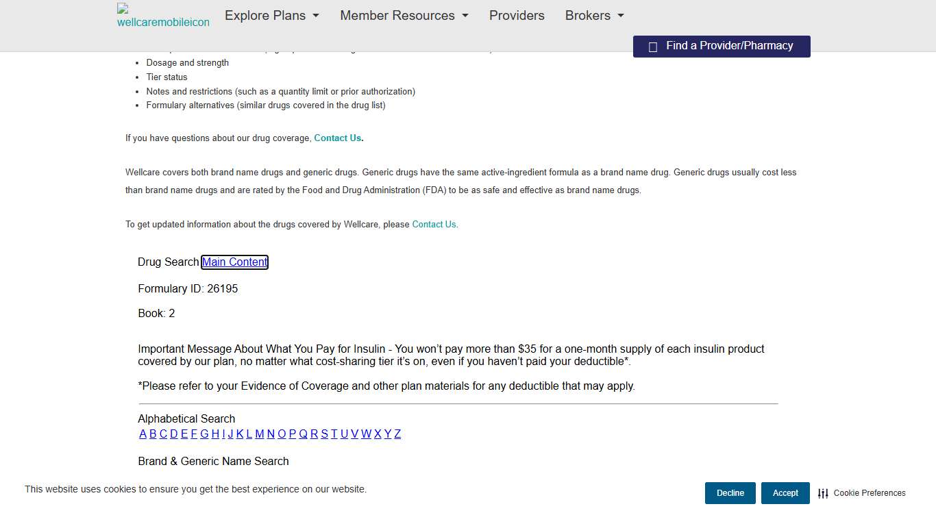 Wellcare Value Script (PDP) Formulary 2026 Wellcare